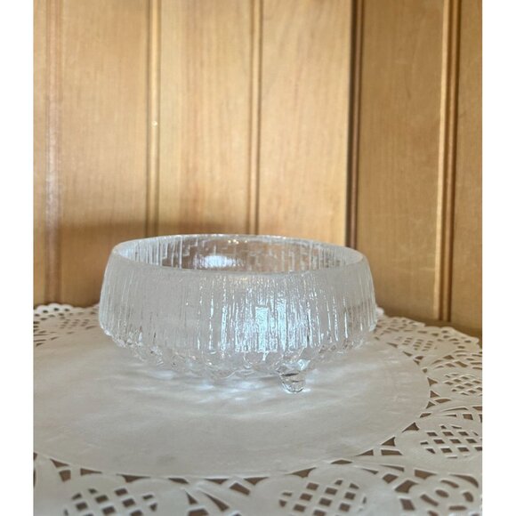 Vintage Iittala Ultima Thule Small Footed Dessert Bowl Tapio Wirkkala Danish Mod - Picture 5 of 5